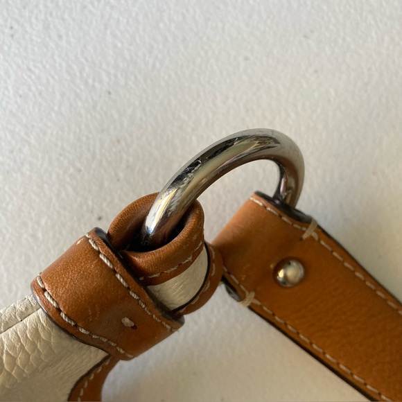 Coach Cream and Tan Leather Crossbody Bag - Picture 14 of 15